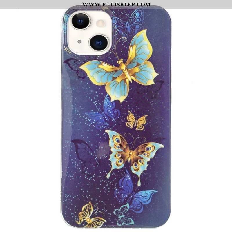 Etui do iPhone 15 Plus Fluorescencyjne Motyle